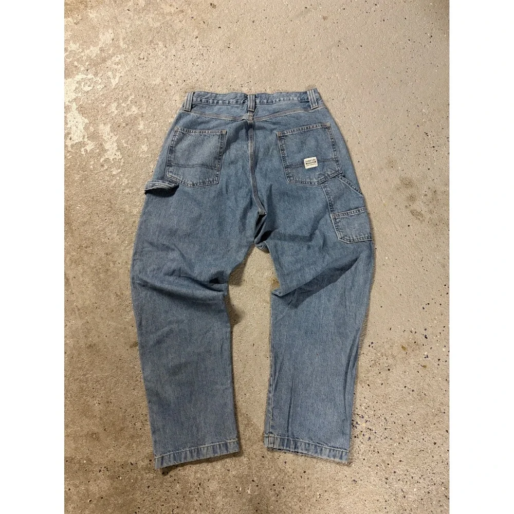 Signature by Levi Strauss Mens Carpenter Jeans Light Wash Blue W34 L32 Utility - Picture 2 of 5